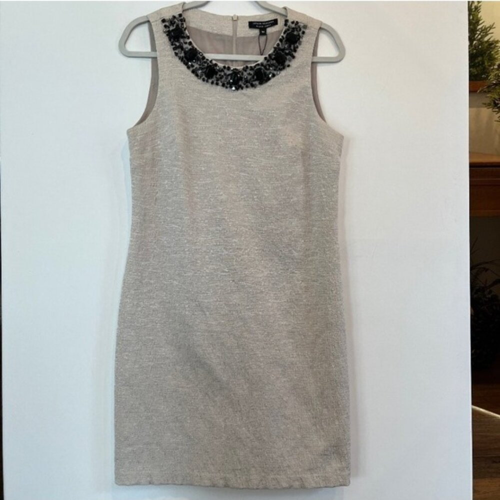 Jayson Brunsdon Women's Size 10 Black Label Rhinestones Collar Sleeveless Dress